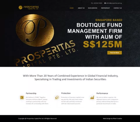 Prosperitas website design and developmetn