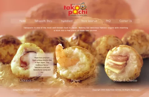 Takopachi main page by Web design Singapore company iPixel Creative